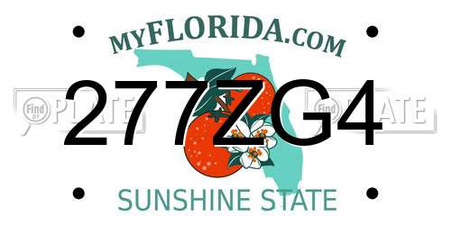 277ZG4 Florida License Plate