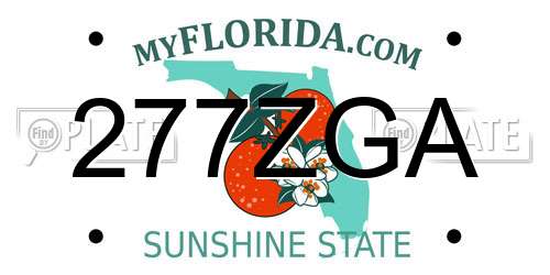 277ZGA Florida License Plate