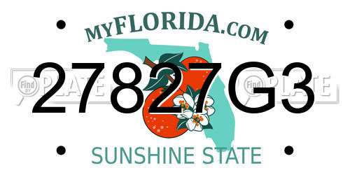 27827G3 Florida License Plate