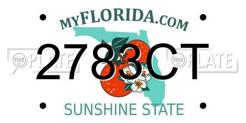 2783CT Florida License Plate