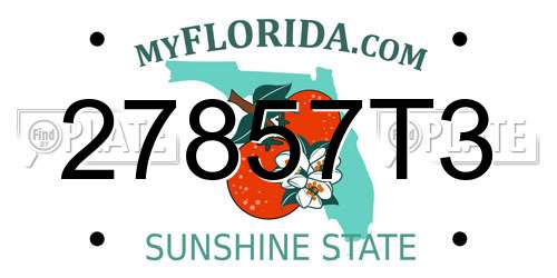 27857T3 Florida License Plate