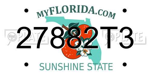 27882T3 Florida License Plate