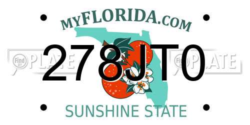 278JT0 Florida License Plate