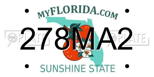 278MA2 Florida License Plate
