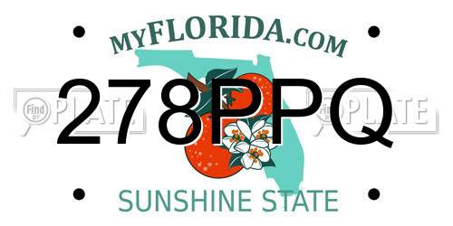 278PPQ Florida License Plate