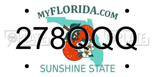 278QQQ Florida License Plate