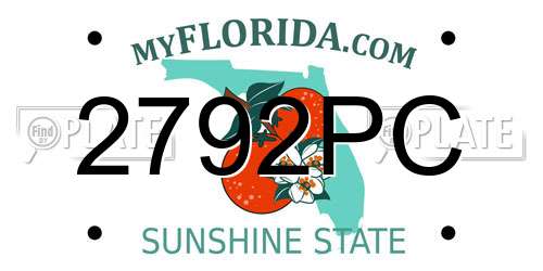 2792PC Florida License Plate