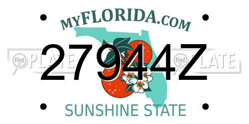 27944Z Florida License Plate