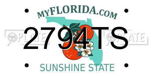 2794TS Florida License Plate
