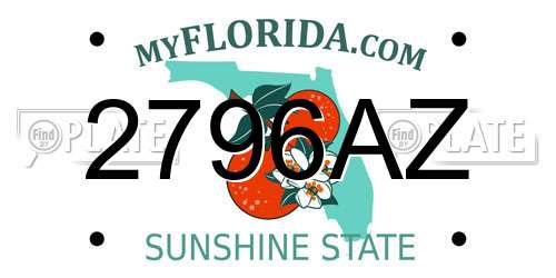 2796AZ Florida License Plate