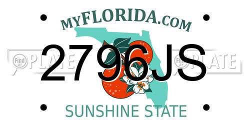 2796JS Florida License Plate