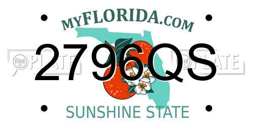 2796QS Florida License Plate