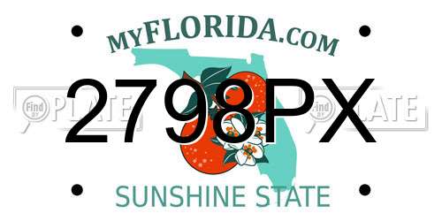 2798PX Florida License Plate