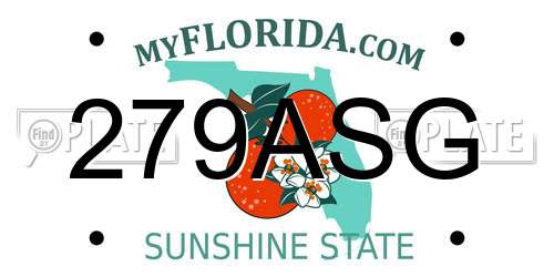 279ASG Florida License Plate
