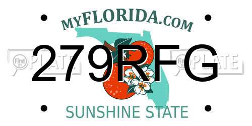 279RFG Florida License Plate