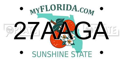 27AAGA Florida License Plate