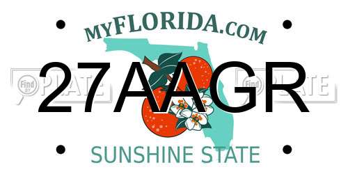 27AAGR Florida License Plate