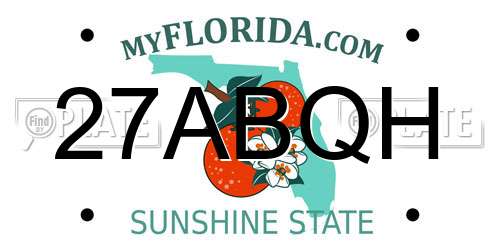 27ABQH Florida License Plate