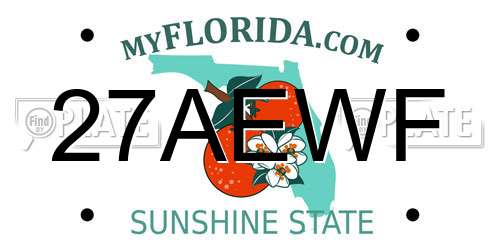 27AEWF Florida License Plate