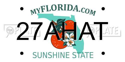 27AHAT Florida License Plate