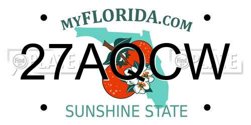 27AQCW Florida License Plate