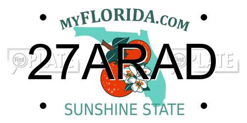 27ARAD Florida License Plate