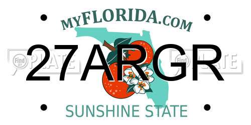 27ARGR Florida License Plate