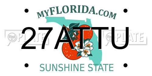27ATTU Florida License Plate