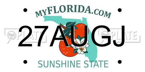 27AUGJ Florida License Plate