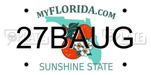 27BAUG Florida License Plate