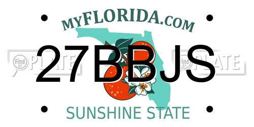 27BBJS Florida License Plate