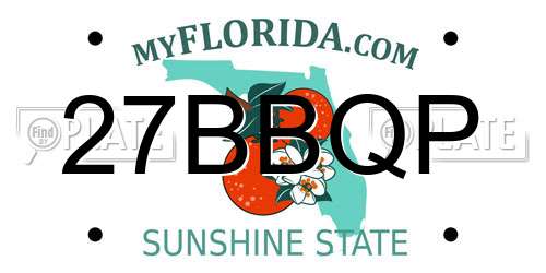 27BBQP Florida License Plate