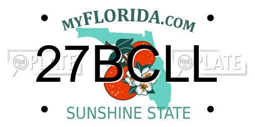 27BCLL Florida License Plate