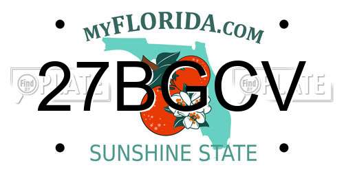 27BGCV Florida License Plate