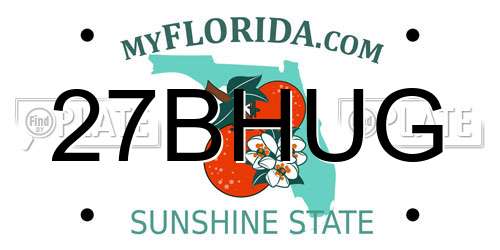 27BHUG Florida License Plate
