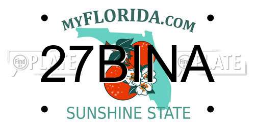 27BINA Florida License Plate