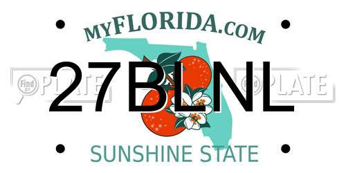 27BLNL Florida License Plate