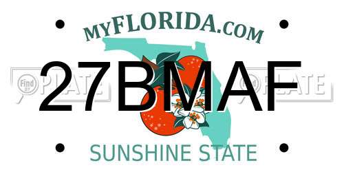 27BMAF Florida License Plate