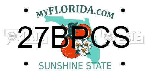 27BPCS Florida License Plate