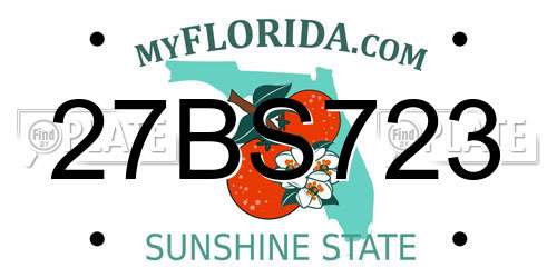 27BS723 Florida License Plate