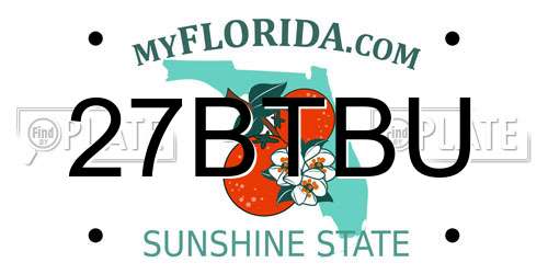 27BTBU Florida License Plate