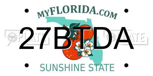 27BTDA Florida License Plate
