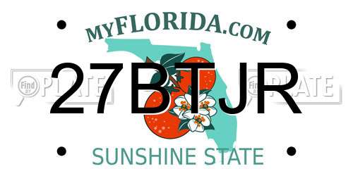 27BTJR Florida License Plate