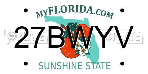 27BWYV Florida License Plate