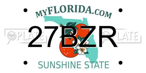 27BZR Florida License Plate