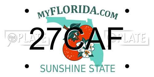 27CAF Florida License Plate