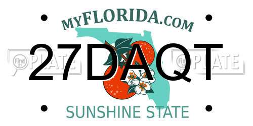 27DAQT Florida License Plate