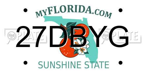 27DBYG Florida License Plate