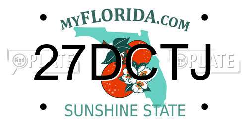 27DCTJ Florida License Plate