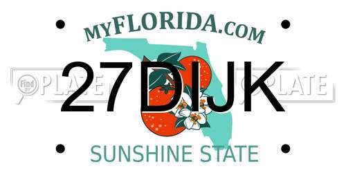 27DIJK Florida License Plate